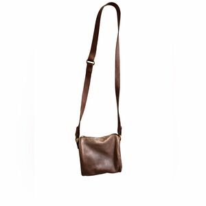 Vintage Calvin Klein Brown Leather Crossbody Bag
